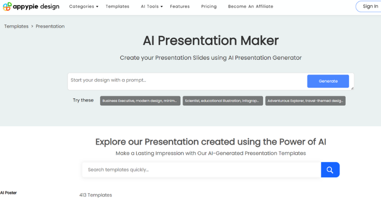 Appy-Pie.com: AI Presentation Makers