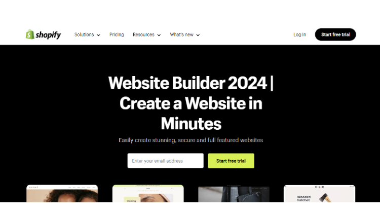 shopify - Ai website builders 