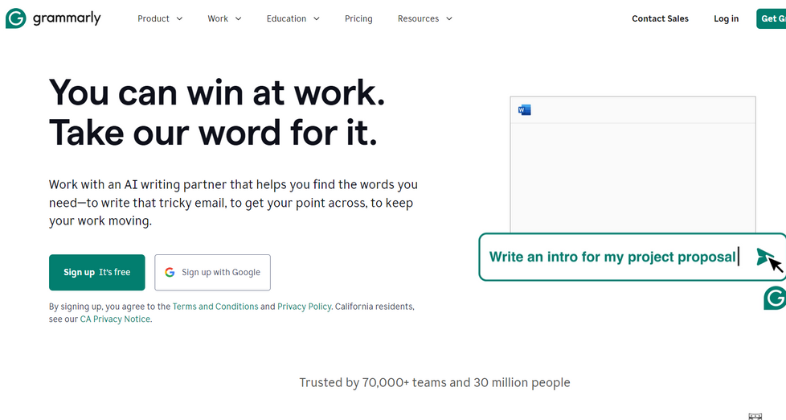 Grammarly: Best AI Tools For Executive Assistant