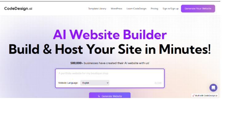   code design AI- AI website builders 