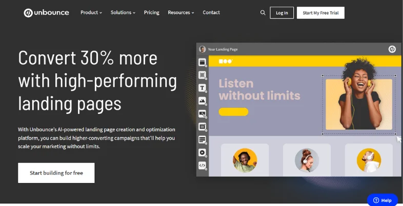 Best AI Landing Page Builders - unbounce
