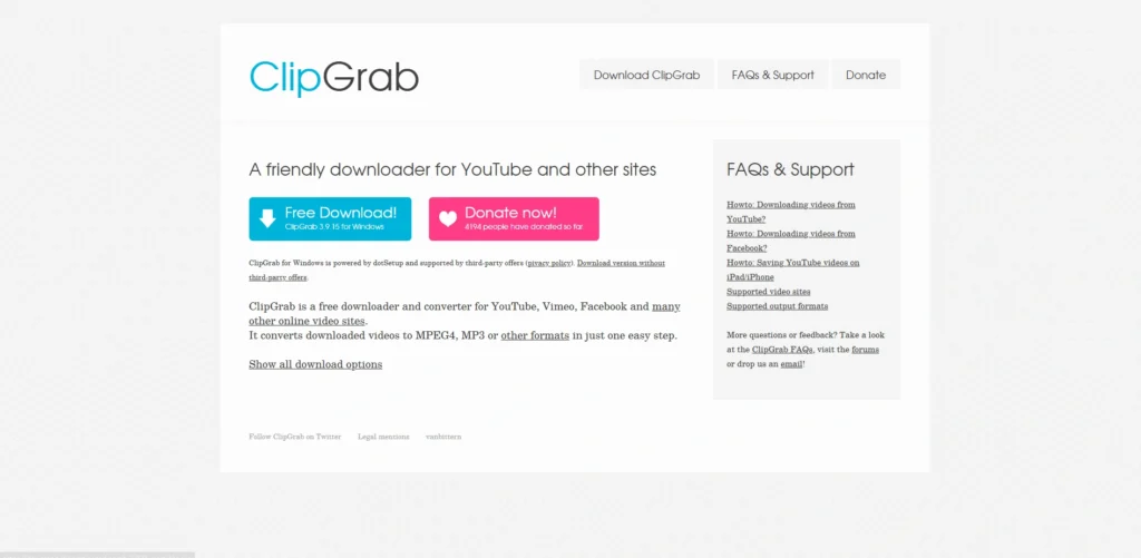 YouTube To MP4 Converters-ClipGrab