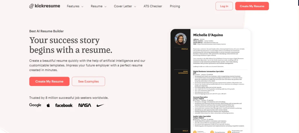Best AI Resume Builder - K​i⁠ck‍resume