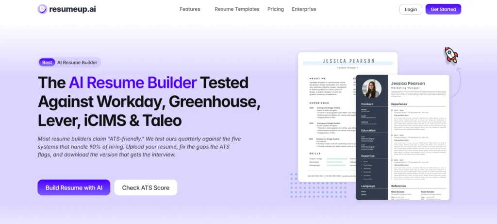 Best AI Resume Builder - ResumeUp.AI