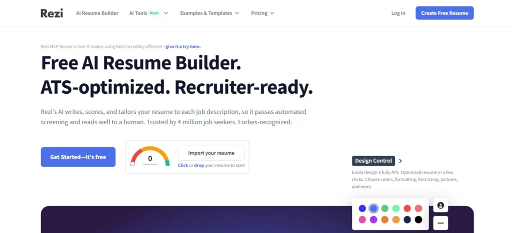 Best AI Resume Builder - Rezi