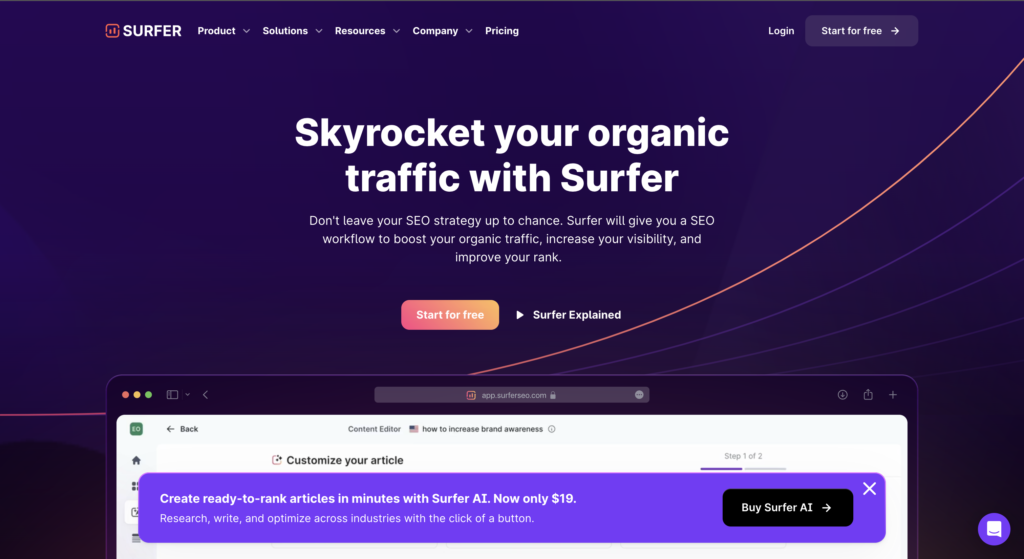 Surfer SEO: AI Tools for Keyword Research