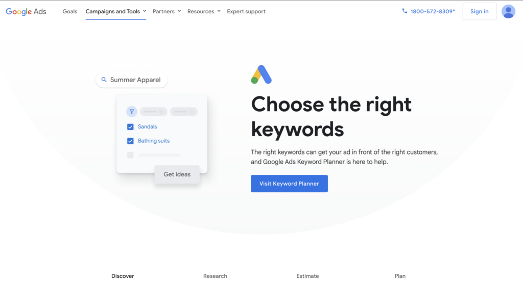 Google keyword planner: AI Tools for Keyword Research