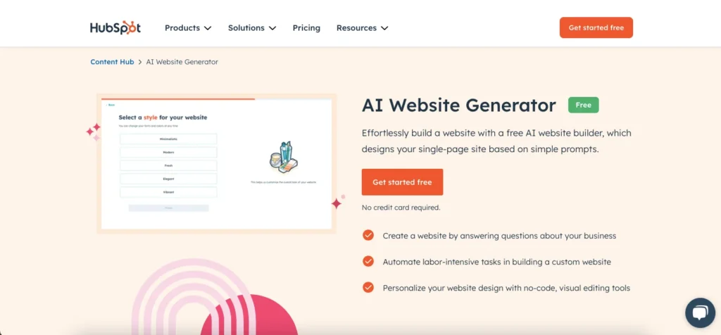 Best AI Landing Page Builders - hubspot