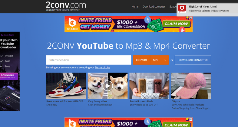 10. 2CONV: YouTube To MP4 Converters