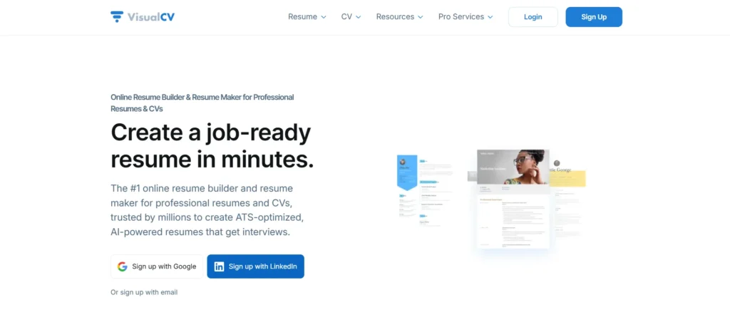 Best AI Resume Builder - Vi​sualCV‌
