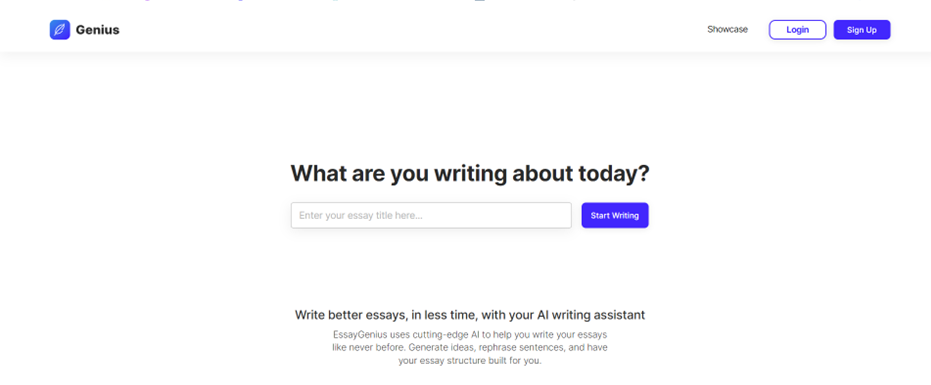 Best AI Essay Writers Tools-Essay Genius 
