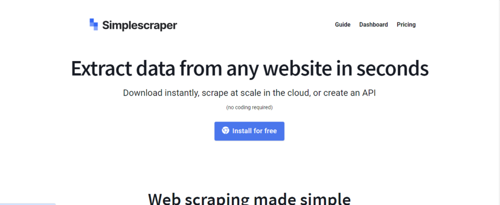 AI Data Scraping Tools - simple scraper