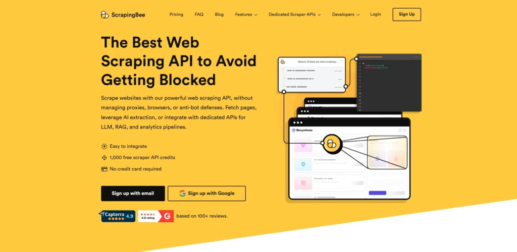 AI Data Scraping Tools-S‌crapin‌gBee