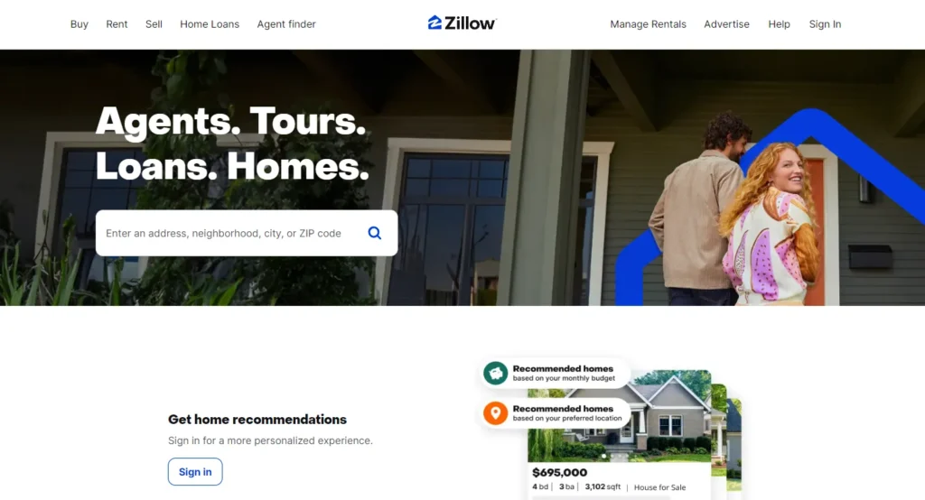 AI Tools For Real Estate - zillow
