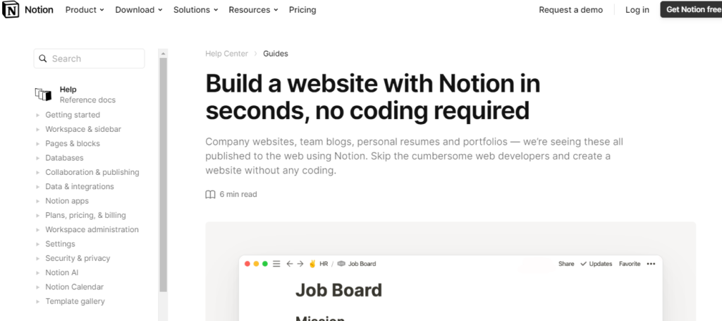 AI tools for startups - notion