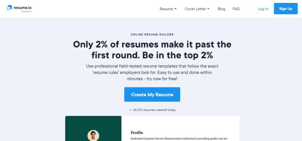 AI tools for career - resume.io