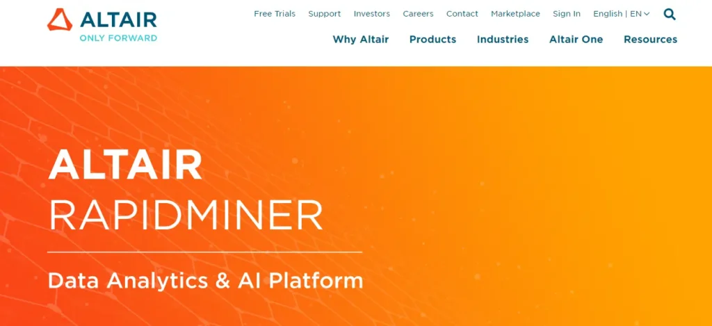 AI data analytics tools - rapidminer