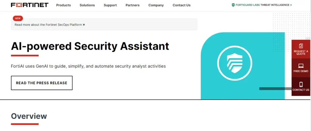 best AI Tools for Cybersecurity - fortinet