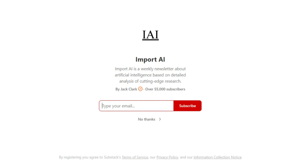 Best AI Newsletters - import ai