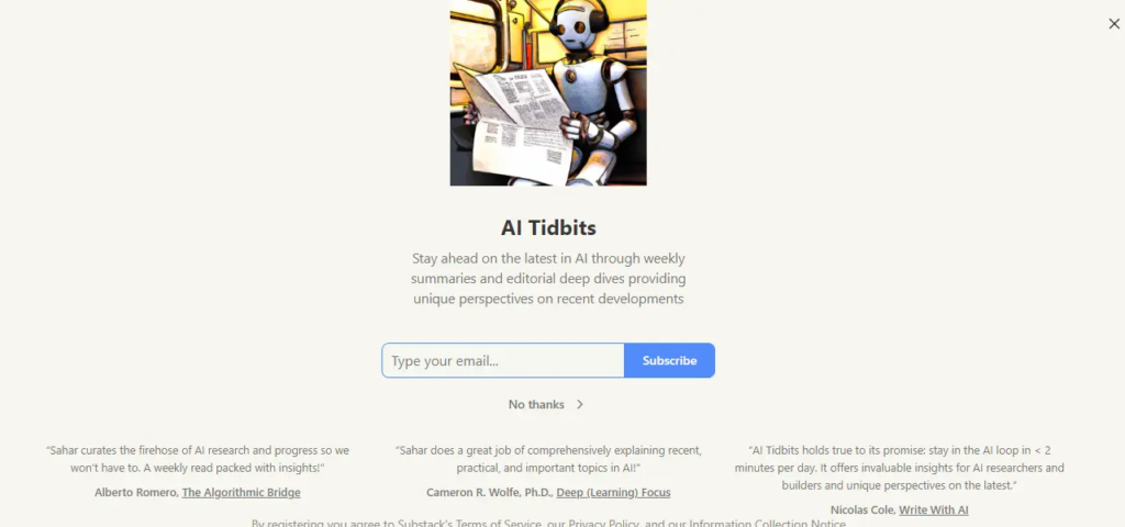 Best AI Newsletters - AI tidbits