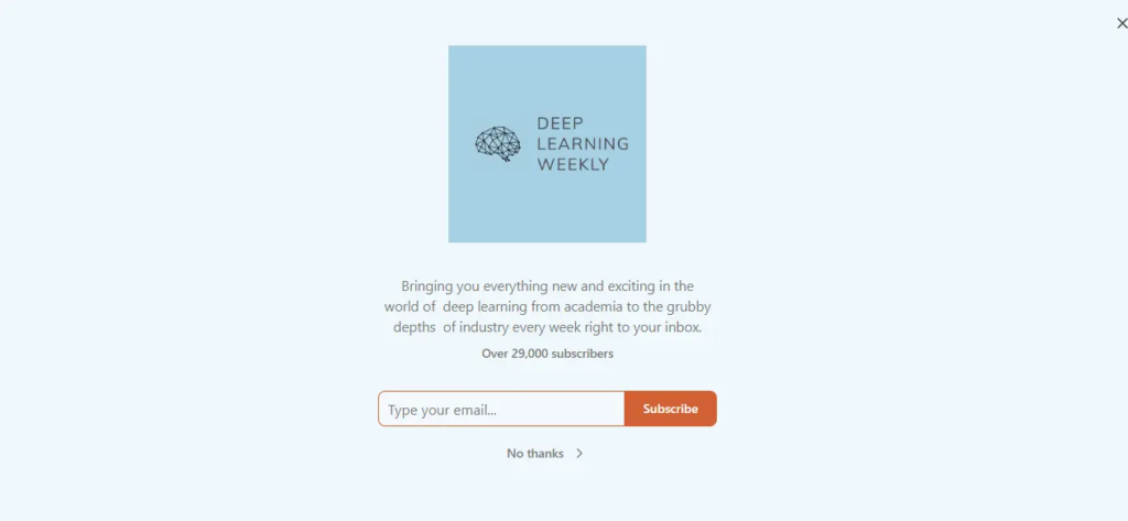 Best AI Newsletters - deep learning weekly