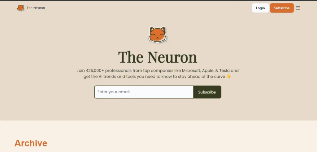 Best AI Newsletters - the neuron