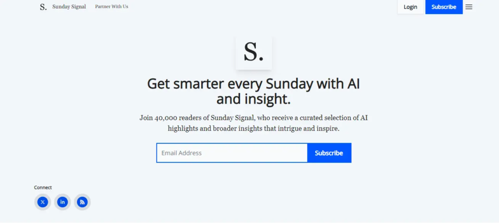 Best AI Newsletters - sunday signal