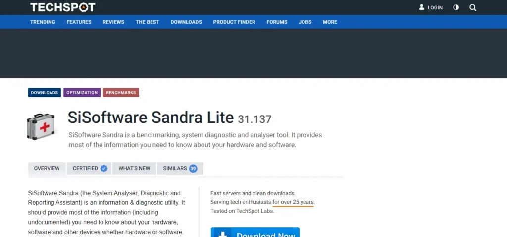 Best Hardware Monitoring Software - SiSoftware Sandra