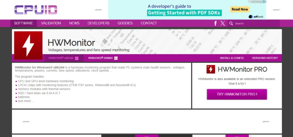 Best Hardware Monitoring Software - HWMonitor