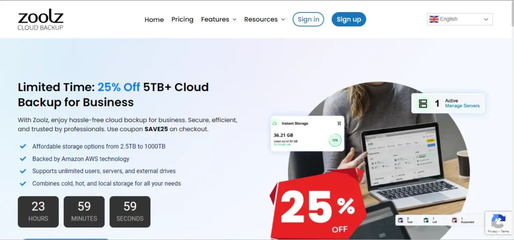 Cloud Backup Solutions - Zoolz Cloud Backup