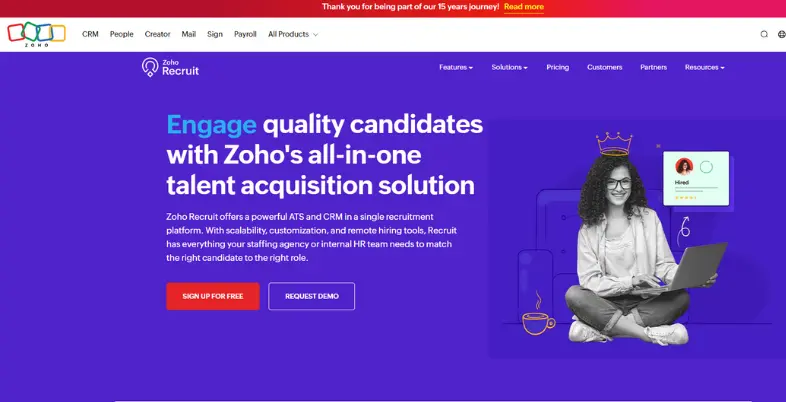 Best Application Tracking Software - Zoho Recruit