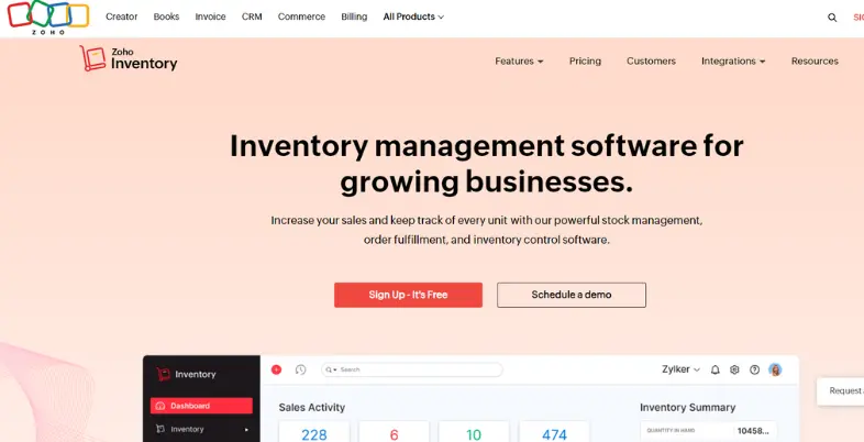 Best Logistics Management Software - Zoho Inventory