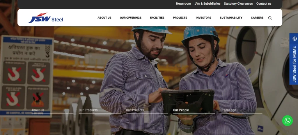 Export C​o⁠mpany In India-jsw steel