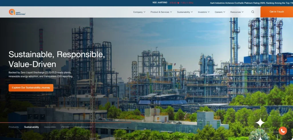 Manufacturing Company in Gujarat-  Aarti Industries