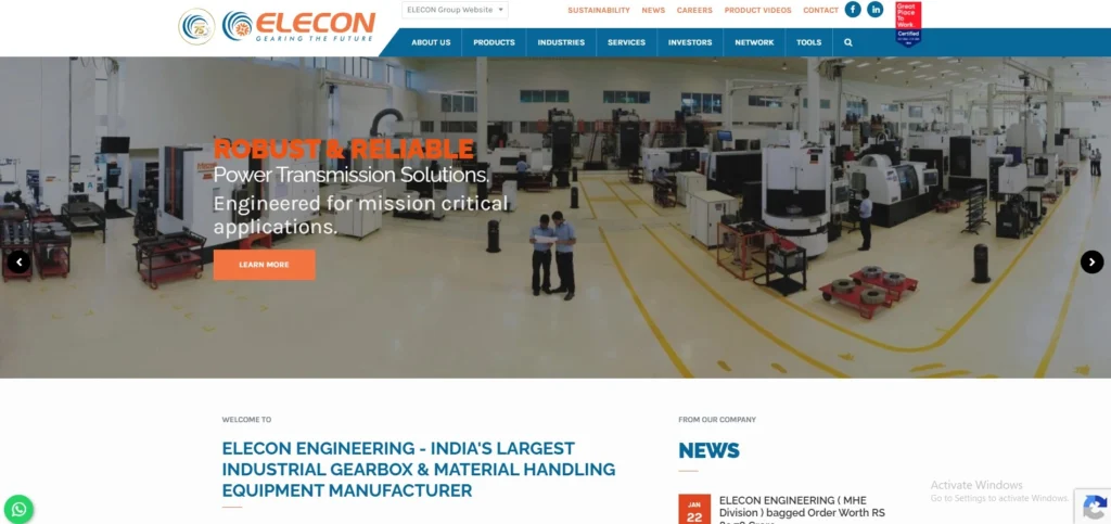 Manufacturing Company in Gujarat- Eleco‍n Engi​n‌eering