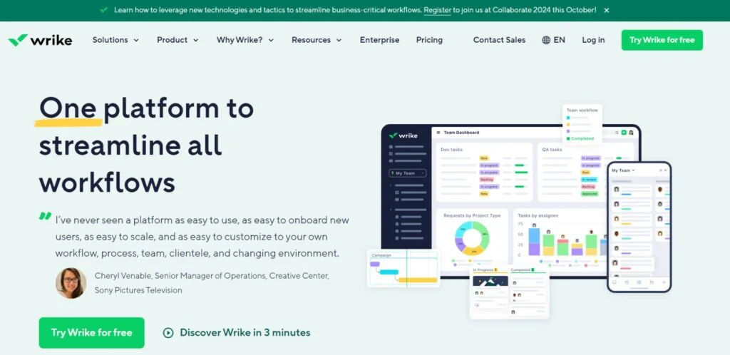 Marketing Project Management Tools-Wrike 