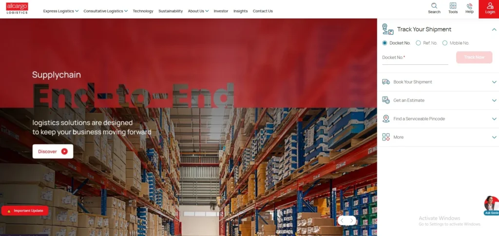 Logistics Company In Delhi-  Allcargo⁠ Logistics