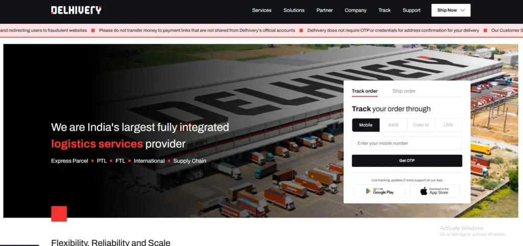 Logistics Company In Delhi- De⁠lhivery