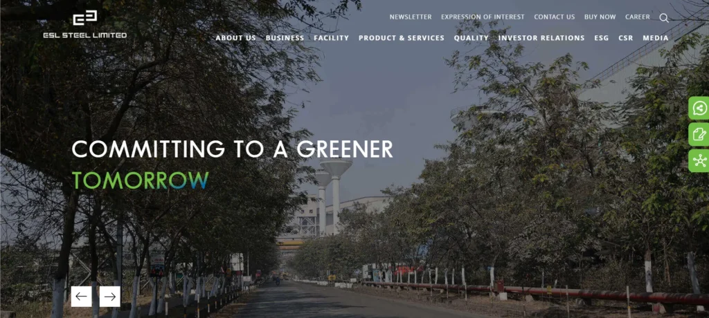 Steel Company in India - ESL Steel‍ L‍imited