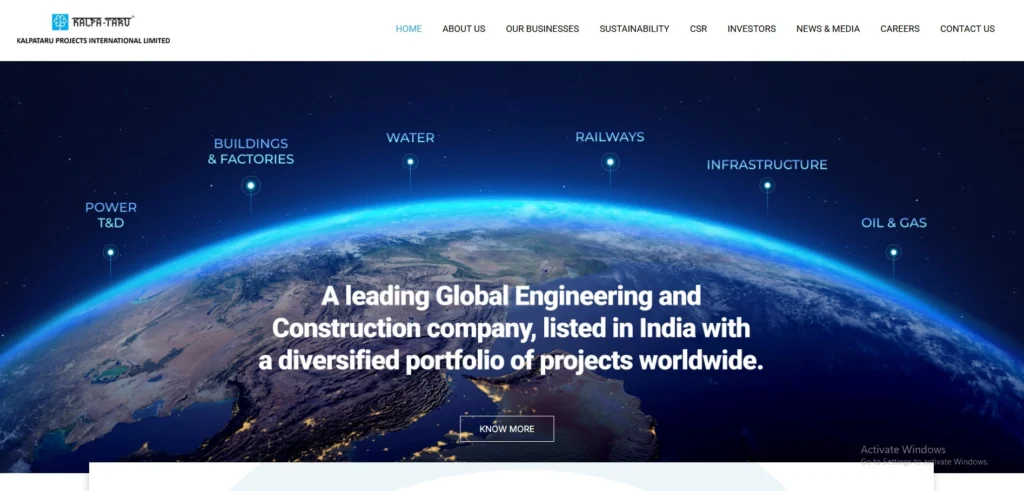 Infrastructure Company in India- Kalpataru Projects Intern⁠ational L‌imi​ted (K‌PIL)⁠