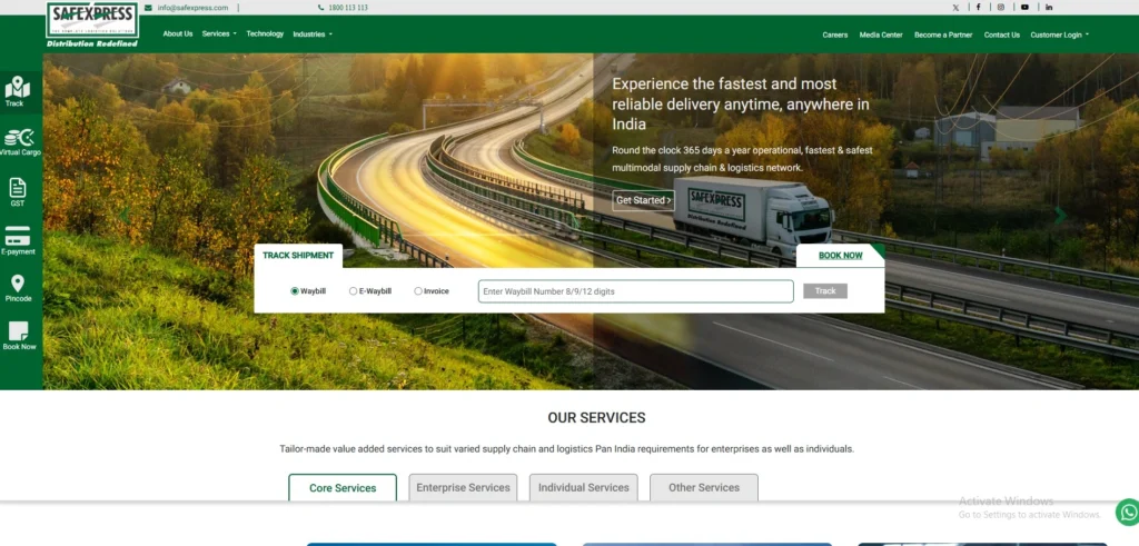 Logistics Company In Delhi- Safexpress