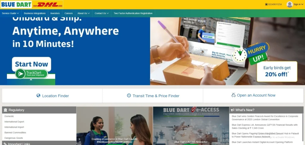 Logistics Company In Delhi- Blue‍ Dart Expr‌es​s