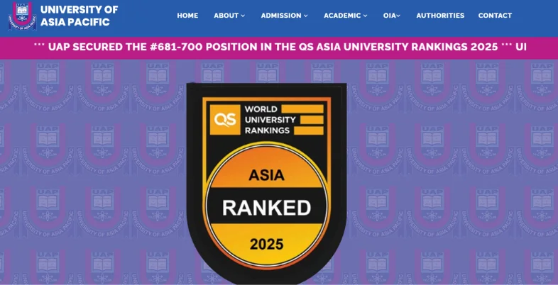 Private University in Bangladesh -  University of Asia Pacific (UAP)
