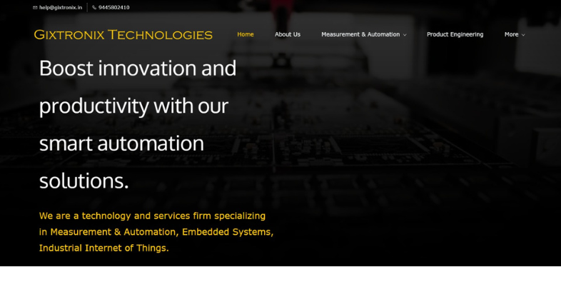 Top Automation Company in Chennai—Gixtronix Technologies