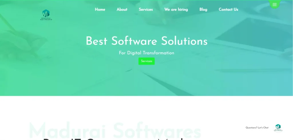 IT Company in Hosur - Madurai Softwares
