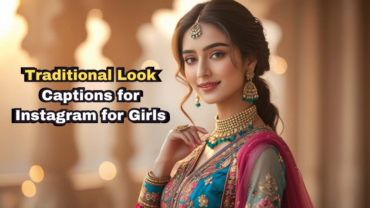 Traditional Look Captions for Instagram for Girls