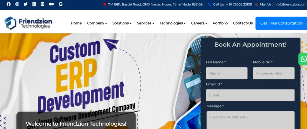 IT Company in Hosur - Friendzion Technologies