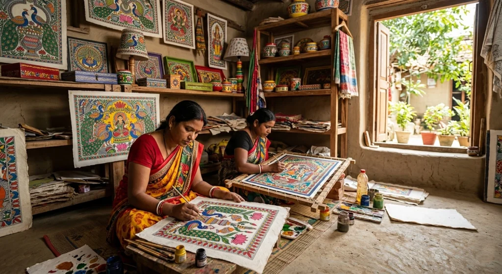 Business Idea in Bihar-  Han‍dicraft⁠s a⁠nd M⁠adhubani A‍r⁠t Bu‍siness