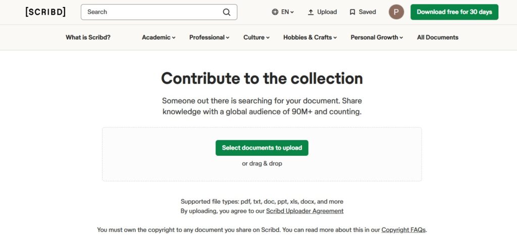 PDF Submission Sites
