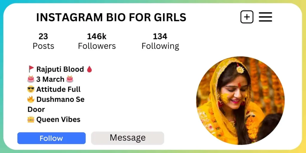 Instagram Bio for Girls - Rajput Girl